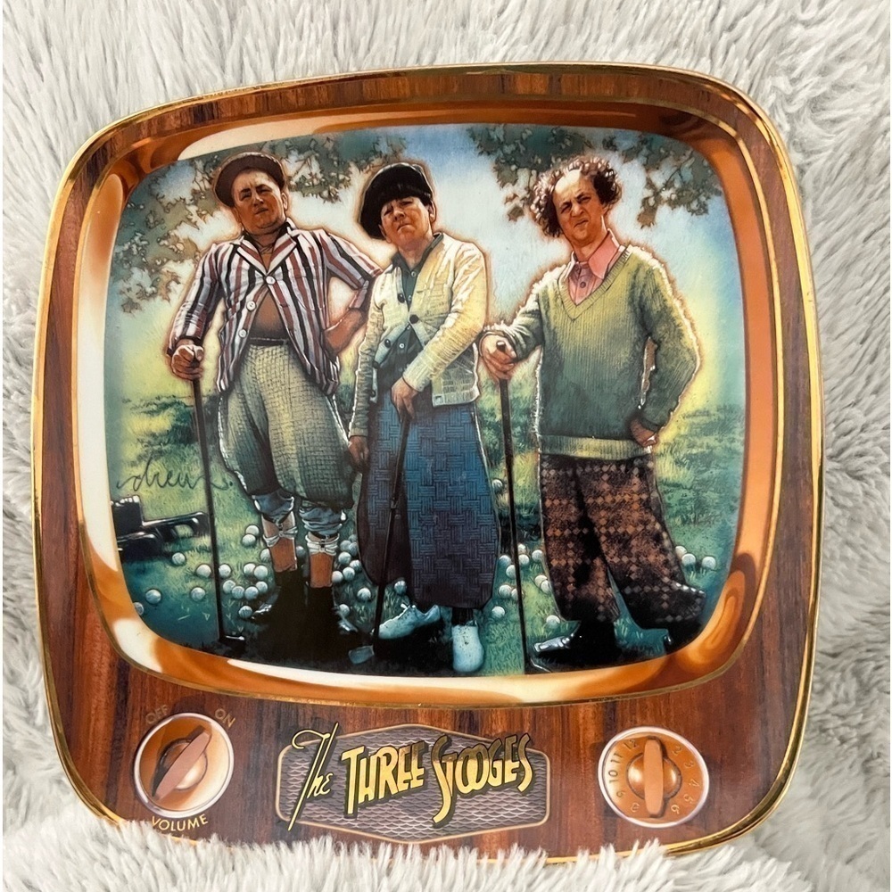 Three Stooges porcelain collecting plate